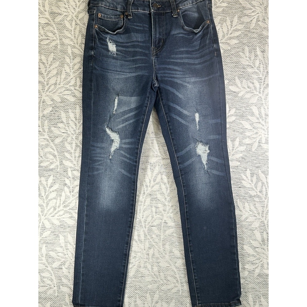 Aeropostale Skinny Jeans Men's Size 32 x 32 Medium Blue Wash Distressed Mid-Rise
